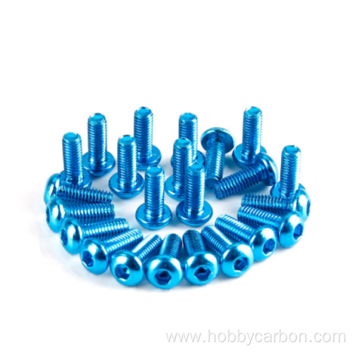 7075 Aluminum Alloy Screw with round hex head